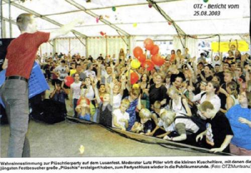 Plüschtierparty im Zelt zum Lusanfest